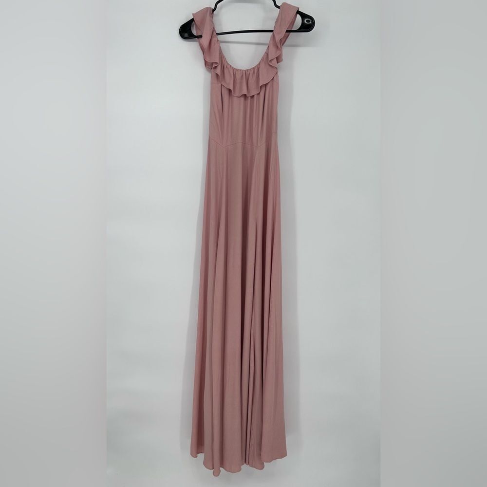 Reformation‎ Verbena Dress in Blush Pink Maxi Wedding Ruffle Size 0